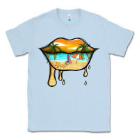 Dusty Blue beach lips Classic Tee - Jasminsmagicworld