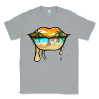 Heather Grey beach lips Classic Tee - Jasminsmagicworld