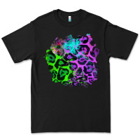 Black Colorful Leopard patch Premium Tee - RanaPortraitStore