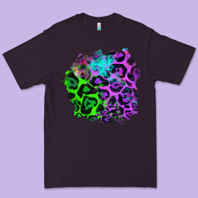 Colorful Leopard Patch Premium Tee Designed By Ranaportraitstore