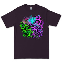 Plum Colorful Leopard patch Premium Tee - RanaPortraitStore