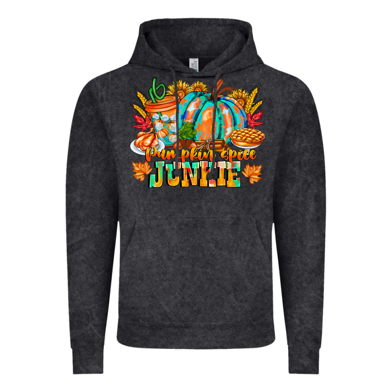 Pumpkin Spice Junkie Vintage Hoodie by CowhideDigitalArt | Teevron