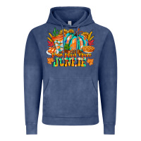 Vintage Denim Pumpkin Spice Junkie Vintage Hoodie - CowhideDigitalArt