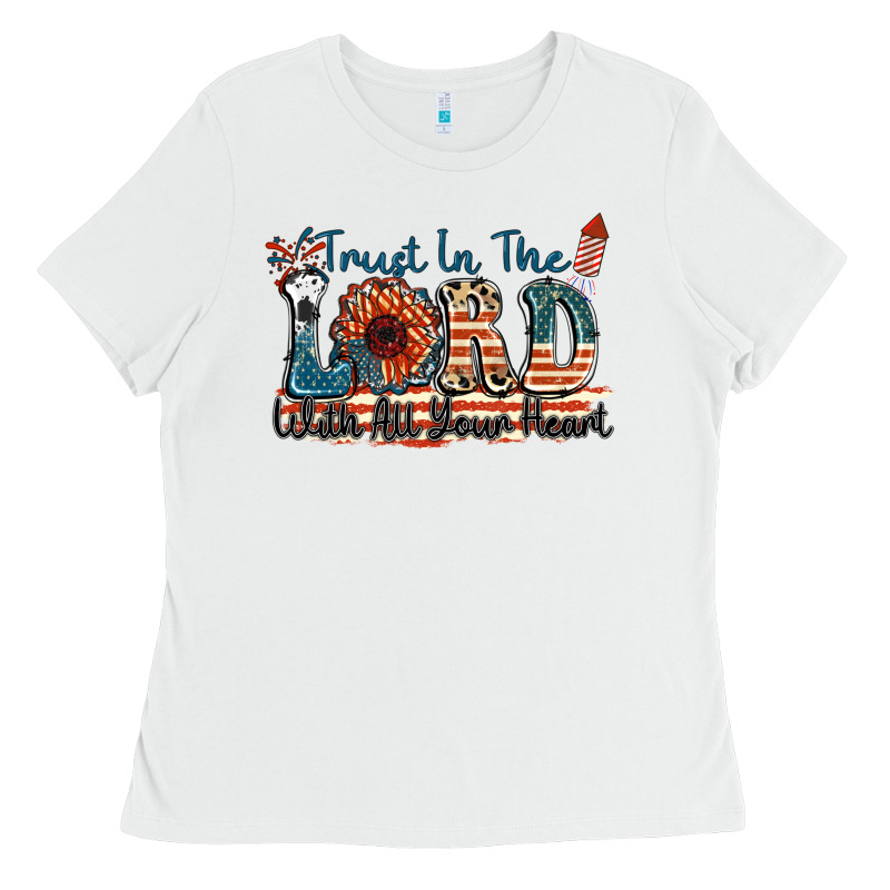 Trust In The Lord With All Your Heart Ladies Tee by FaDigitalArtStudio | Teevron