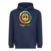 Navy Hippie  Soul Heavyweight Hoodie - JahusDesignShop