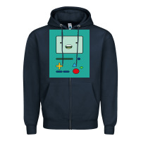 Navy adventure time game bmo cover funny Zipper Hoodie - baoMotion