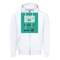 White adventure time game bmo cover funny Zipper Hoodie - baoMotion