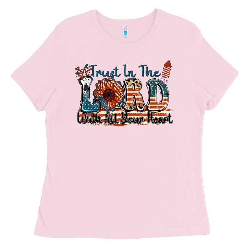 Trust In The Lord With All Your Heart Ladies Tee by FaDigitalArtStudio | Teevron