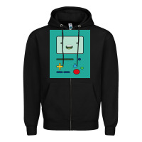 Black adventure time game bmo cover funny Zipper Hoodie - baoMotion
