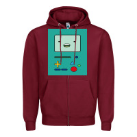 Burgundy adventure time game bmo cover funny Zipper Hoodie - baoMotion