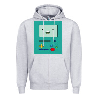 Heather Grey adventure time game bmo cover funny Zipper Hoodie - baoMotion
