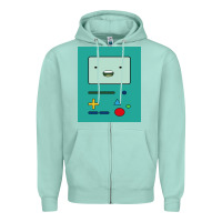 Seafoam adventure time game bmo cover funny Zipper Hoodie - baoMotion