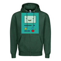 Sports Green adventure time game bmo cover funny Zipper Hoodie - baoMotion