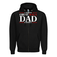 Black great maga dad Zipper Hoodie - baoMotion