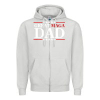 Dove Grey great maga dad Zipper Hoodie - baoMotion