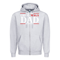 Heather Grey great maga dad Zipper Hoodie - baoMotion