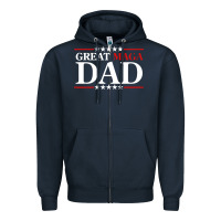 Navy great maga dad Zipper Hoodie - baoMotion