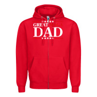 Red great maga dad Zipper Hoodie - baoMotion