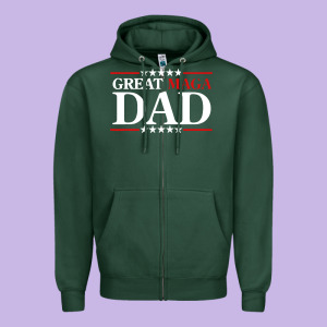 Great Maga Dad Zipper Hoodie Designed By Baomotion