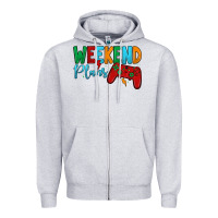 Heather Grey weekend plans Zipper Hoodie - JahusDesignShop