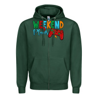 Sports Green weekend plans Zipper Hoodie - JahusDesignShop