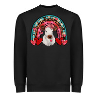 Black valentines heifer rainbow Heavyweight Sweatshirt - JahusDesignShop