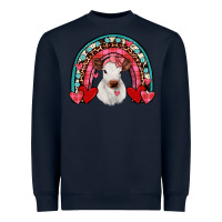 Navy valentines heifer rainbow Heavyweight Sweatshirt - JahusDesignShop