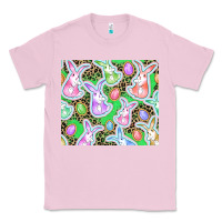 Bubblegum Pink Easter bunny and egg Classic Tee - CowGirlArtShop