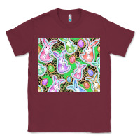Burgundy Easter bunny and egg Classic Tee - CowGirlArtShop