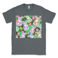 Charcoal Heather Easter bunny and egg Classic Tee - CowGirlArtShop