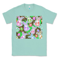 Seafoam Easter bunny and egg Classic Tee - CowGirlArtShop