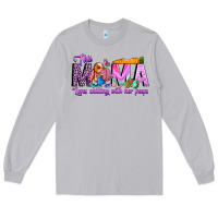 Moon Dust This Mama is chilling with her Long Sleeve Tee - CowhideDigitalArt
