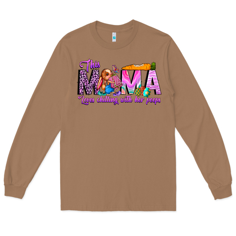This Mama Is Chilling With Her Long Sleeve Tee by CowhideDigitalArt | Teevron