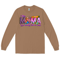 Toasted Coconut This Mama is chilling with her Long Sleeve Tee - CowhideDigitalArt