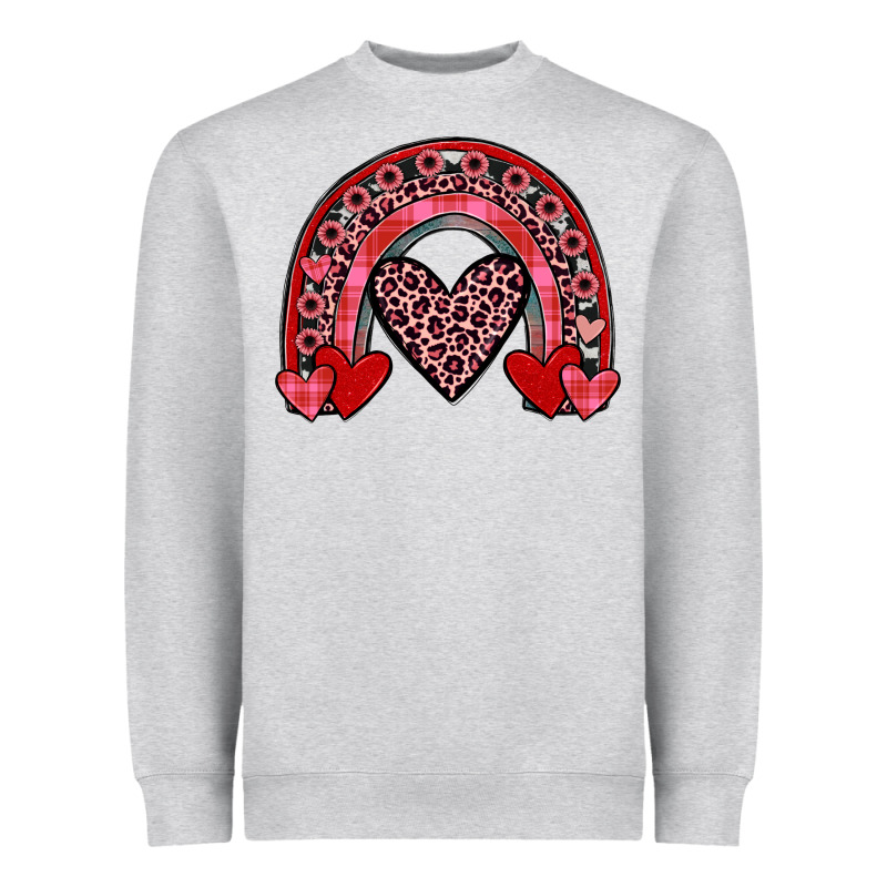 Valentines Heart Rainbow Heavyweight Sweatshirt by JahusDesignShop | Teevron