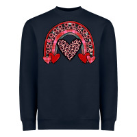 Navy valentines heart rainbow Heavyweight Sweatshirt - JahusDesignShop