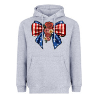 Heather Grey bow Heavyweight Hoodie - JahusDesignShop