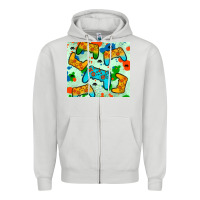 Dove Grey gaming controller Zipper Hoodie - JahusDesignShop
