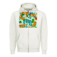 Oatmeal Heather gaming controller Zipper Hoodie - JahusDesignShop