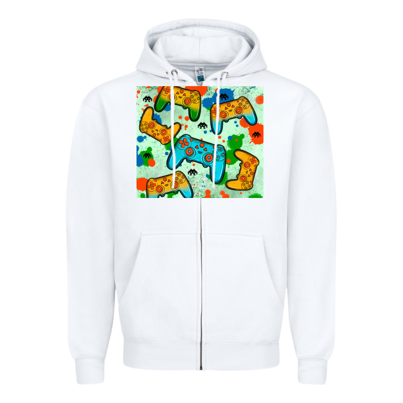 Gaming Controller Zipper Hoodie by JahusDesignShop | Teevron