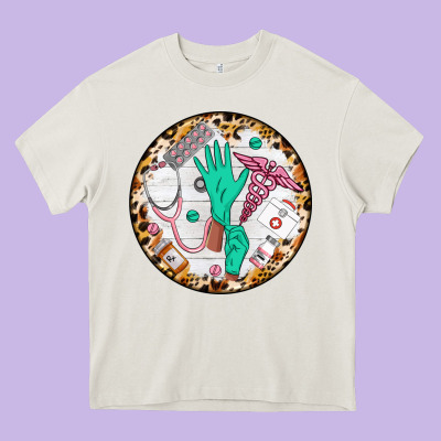 Nurse Coaster Heavy Core Tee Designed By Cowgirlartshop