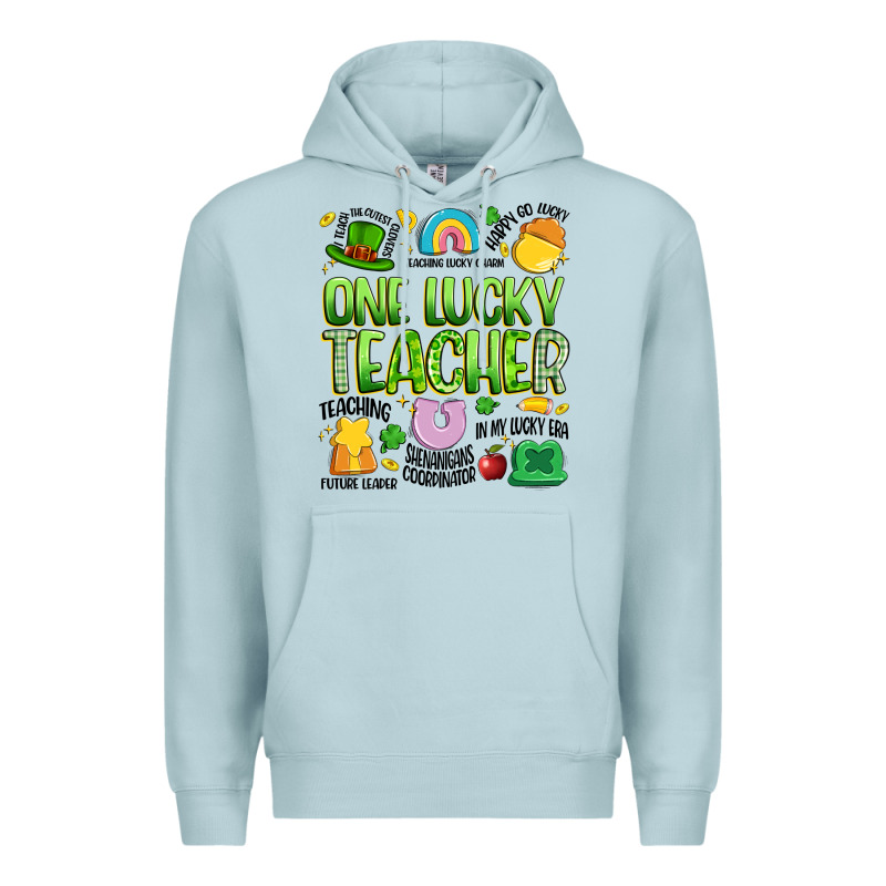 One Lucky Teacher Lucky Charm Premium Hoodie by Artiststas | Teevron