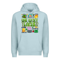 Blue Mist one lucky teacher lucky charm Premium Hoodie - Artiststas