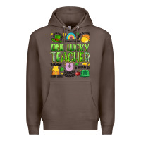 Coffee one lucky teacher lucky charm Premium Hoodie - Artiststas