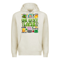Oatmeal Heather one lucky teacher lucky charm Premium Hoodie - Artiststas