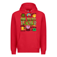 Red one lucky teacher lucky charm Premium Hoodie - Artiststas