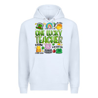 White one lucky teacher lucky charm Premium Hoodie - Artiststas