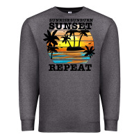 Charcoal Heather sunrise sunburn sunset repeat Premium Sweatshirt - JahusDesignShop
