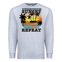 Heather Grey sunrise sunburn sunset repeat Premium Sweatshirt - JahusDesignShop