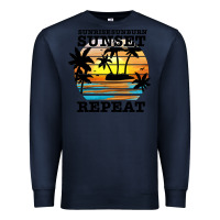 Navy sunrise sunburn sunset repeat Premium Sweatshirt - JahusDesignShop